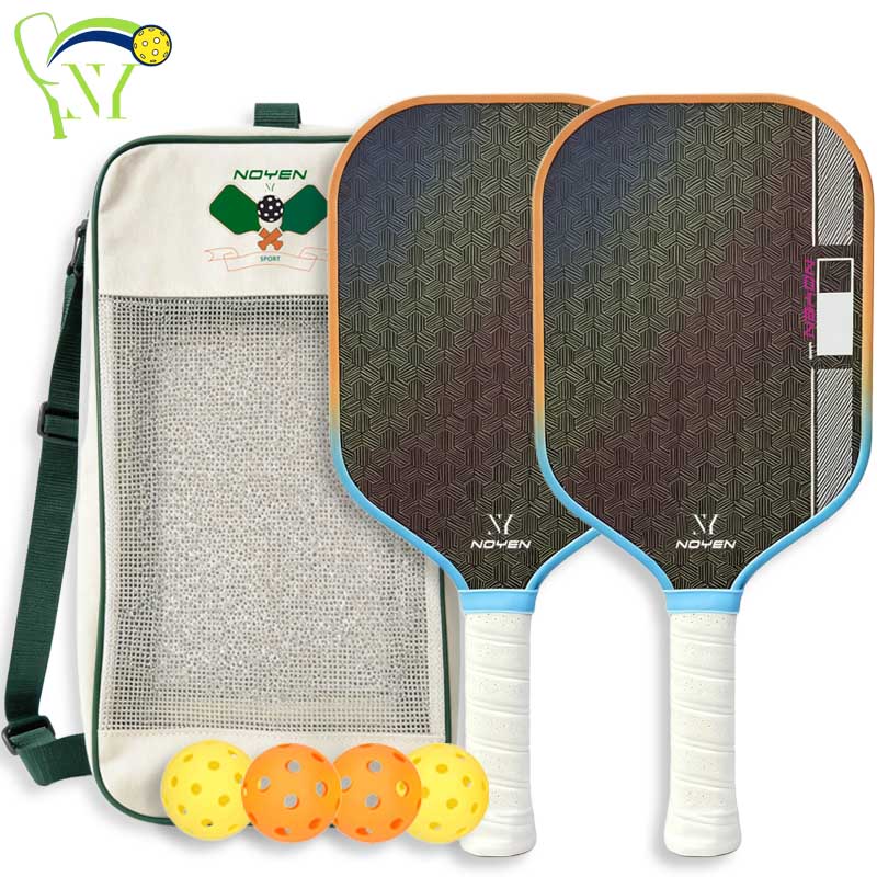 Upgrade Pickleball Paddle Set T700 3KCarbon Fiber Lightweight 2 Paddles Bag Power Spin IndoorOutdoor