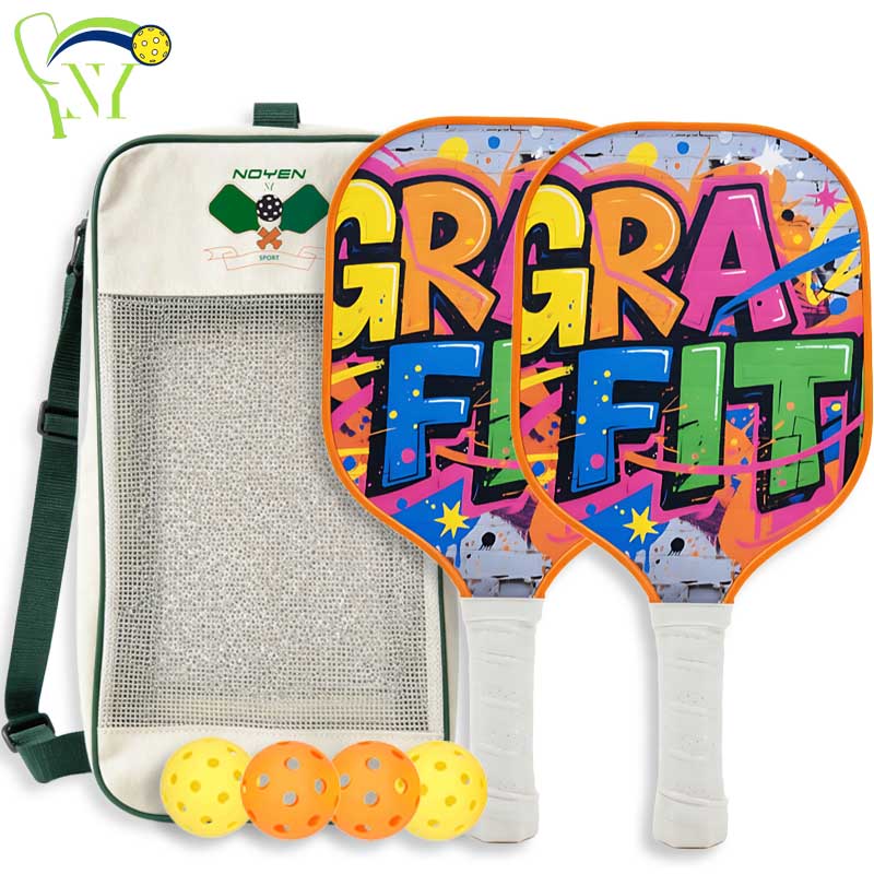 Original Carbon Fiber Pickleball Paddle Professional Set Lightweight 2 Paddles 4 Balls Bag Non Slip