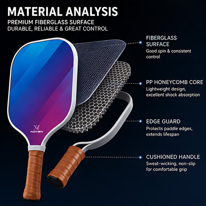 Premium Pickleball Paddle Set Double Sided Professional Level Racket 2 Paddles 4 Balls With Bag