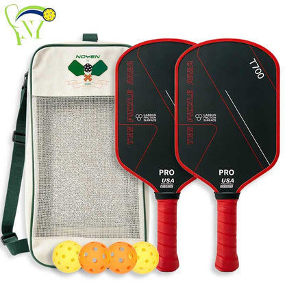 T700 Carbon Fiber Pickleball Set – 2 Paddles, 4 Balls + Bag