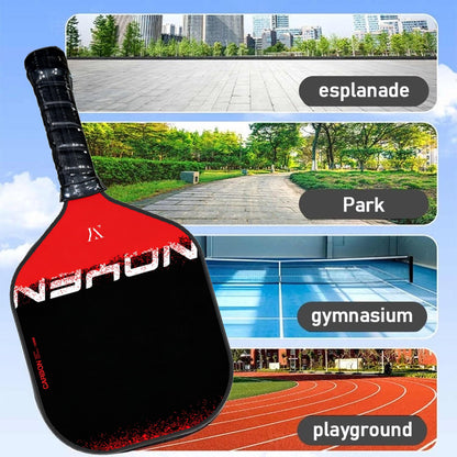 Premium Pickleball Paddle Set Red Easy Control Gradient Design 2 Paddles 4 Balls Bag Starter Kit