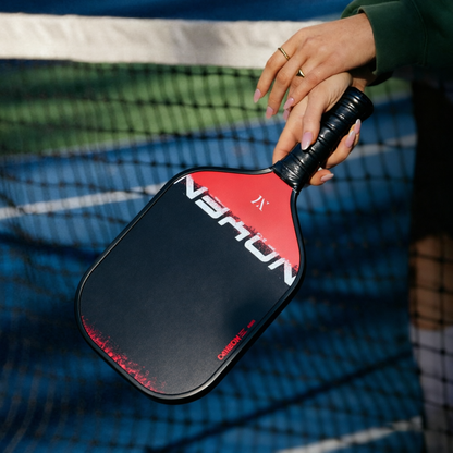 Premium Pickleball Paddle Set Red Easy Control Gradient Design 2 Paddles 4 Balls Bag Starter Kit