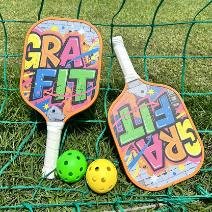 Original Carbon Fiber Pickleball Paddle Professional Set Lightweight 2 Paddles 4 Balls Bag Non Slip