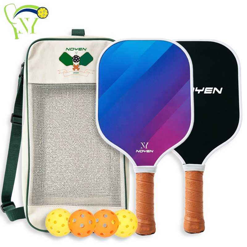 Premium Pickleball Paddle Set Double Sided Professional Level Racket 2 Paddles 4 Balls With Bag