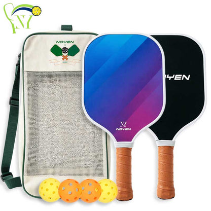 Premium Pickleball Paddle Set Double Sided Professional Level Racket 2 Paddles 4 Balls With Bag
