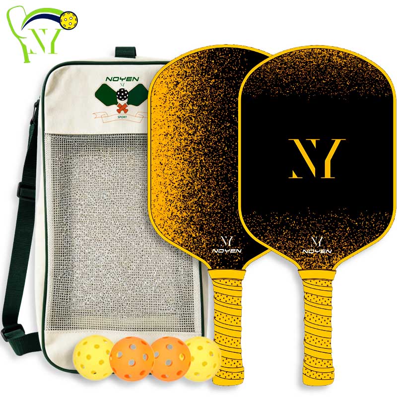 Premium Pickleball Paddle Set Carbon Fiber 2 pcs. Pickleball Racket 4 Pickle Balls + Pickleball Bag