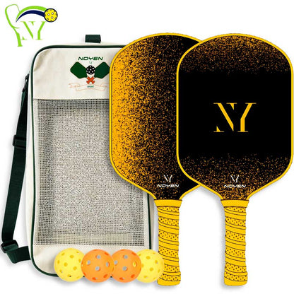 Premium Pickleball Paddle Set Carbon Fiber 2 pcs. Pickleball Racket 4 Pickle Balls + Pickleball Bag