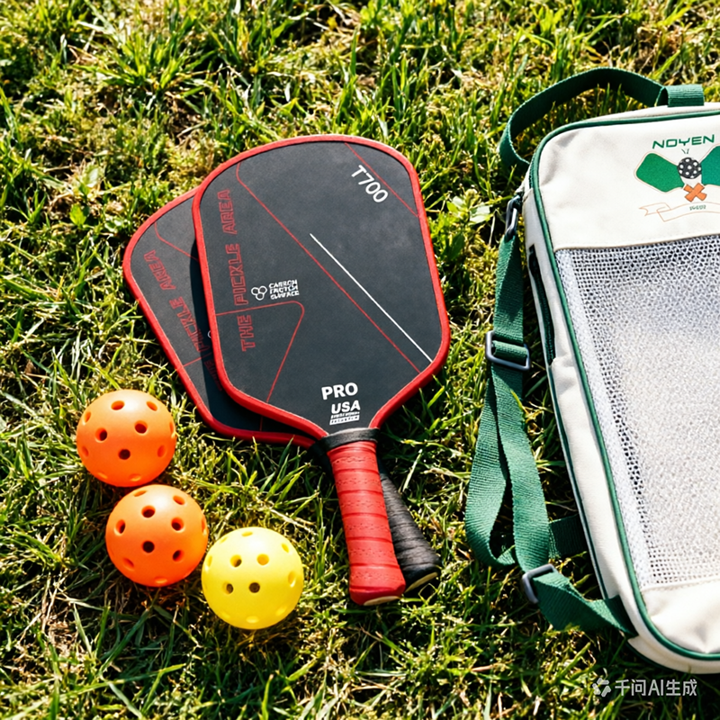 T700 Carbon Fiber Pickleball Set – 2 Paddles, 4 Balls + Bag