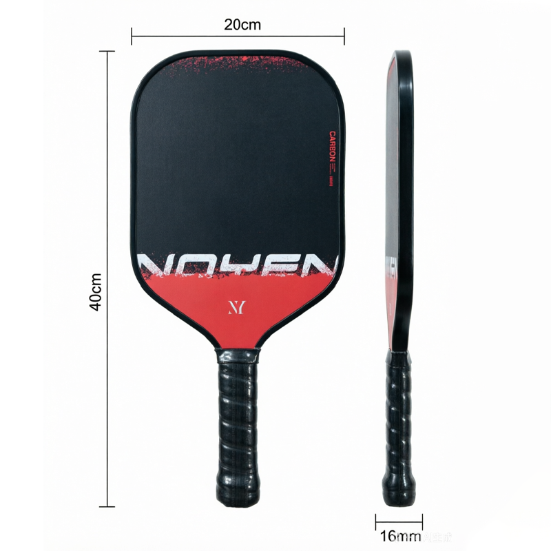 Premium Pickleball Paddle Set Red Easy Control Gradient Design 2 Paddles 4 Balls Bag Starter Kit